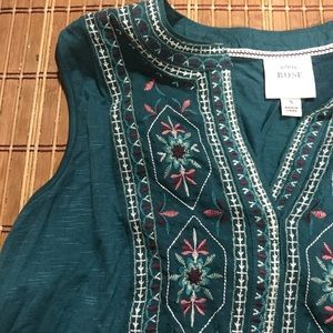 Knox Rose Embroidered Hippie Boho Bohemian Top
